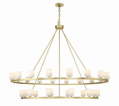 ##Antique Hardware## Aragon 30 Light Soft Brass Chandelier