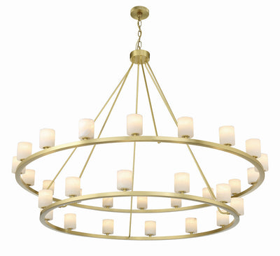 ##Antique Hardware## Aragon 30 Light Soft Brass Chandelier