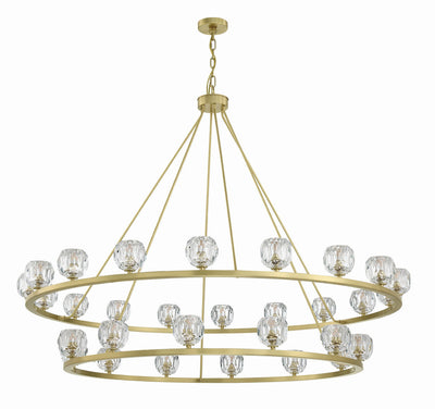 ##Antique Hardware## Aragon 30 Light Soft Brass Chandelier