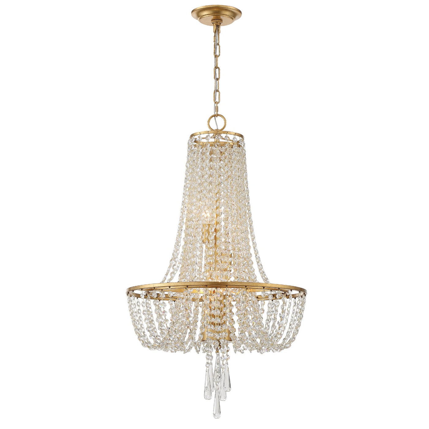 ##Antique Hardware## Arcadia 4 Light Antique Gold Chandelier