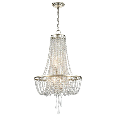 ##Antique Hardware## Arcadia 4 Light Antique Silver Chandelier