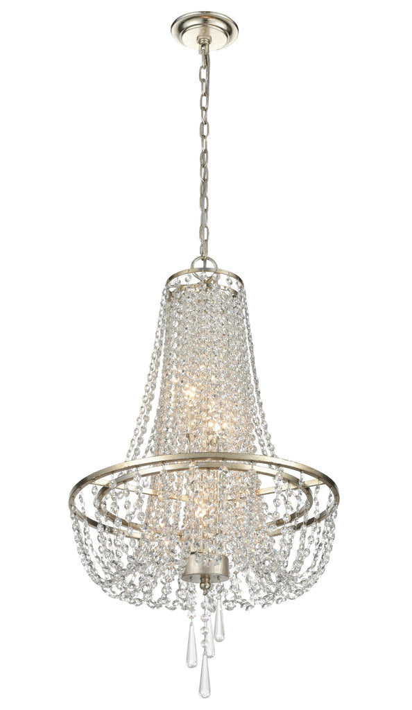 ##Antique Hardware## Arcadia 4 Light Antique Silver Chandelier