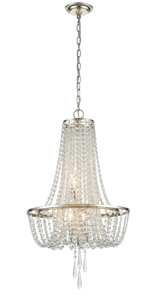 ##Antique Hardware## Arcadia 4 Light Antique Silver Chandelier