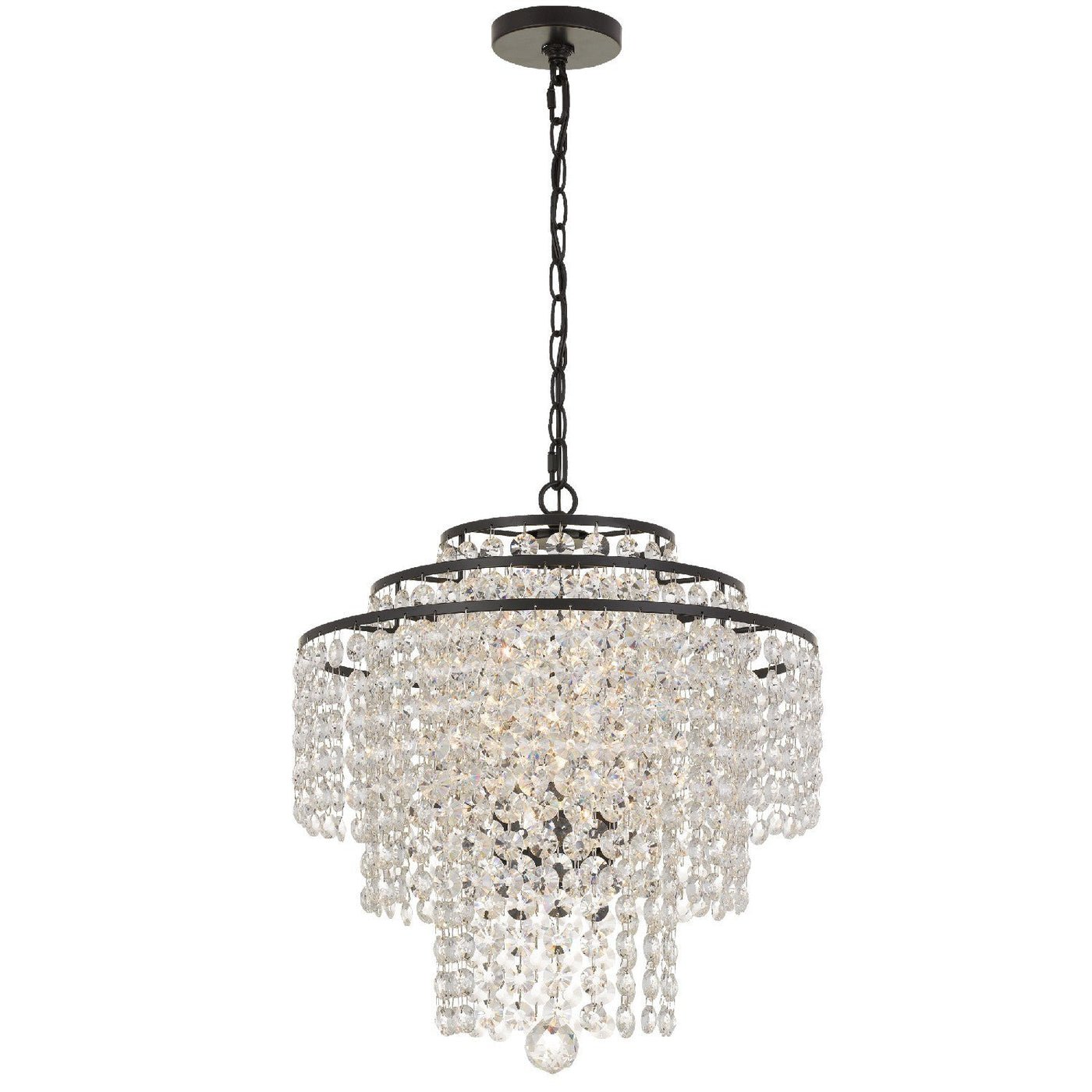 ##Antique Hardware## Arielle 4 Light Dark Bronze Chandelier