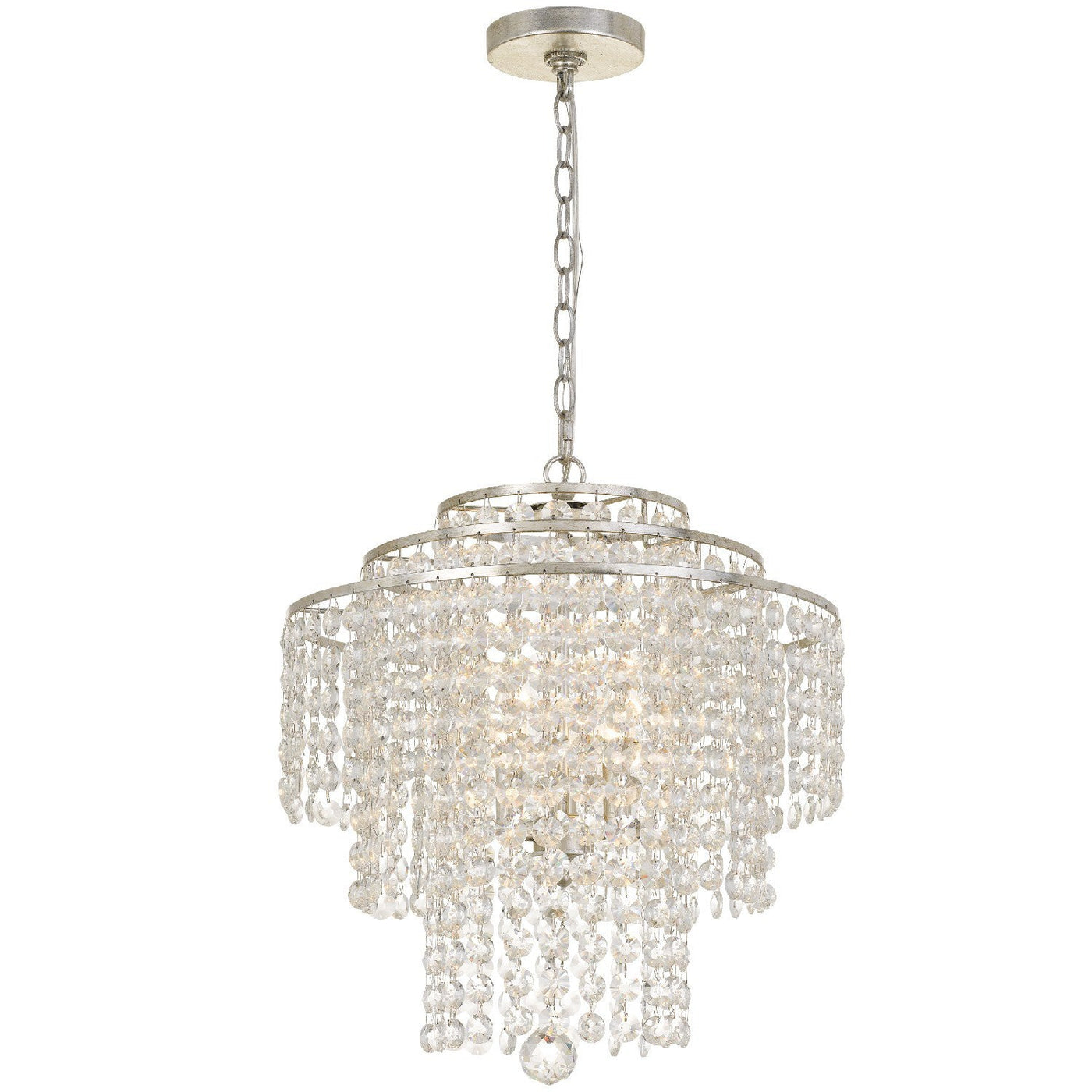 ##Antique Hardware## Arielle 4 Light Antique Silver Chandelier