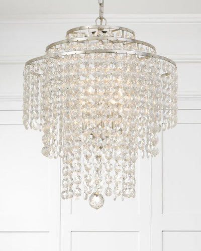 ##Antique Hardware## Arielle 4 Light Antique Silver Chandelier