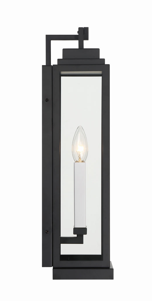 ##Antique Hardware## Aspen 2 Light Matte Black Outdoor Sconce