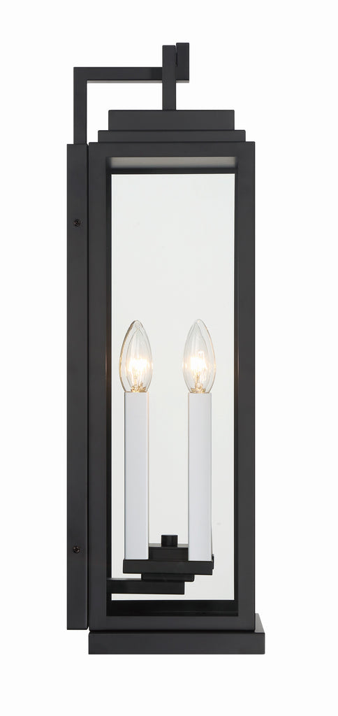 ##Antique Hardware## Aspen 4 Light Matte Black Outdoor Sconce