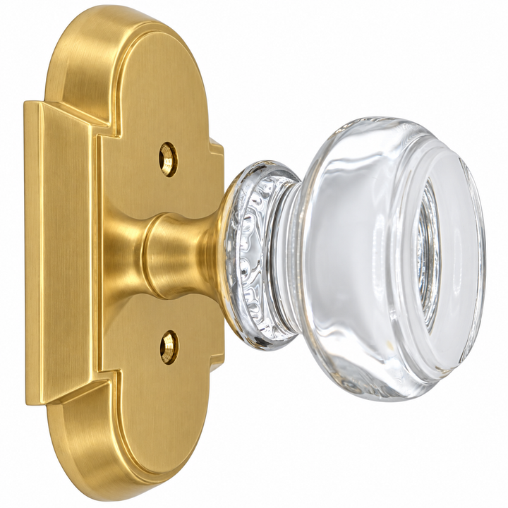 Magnifique® Arched Door Set with Round Crystal Knobs (Several Finishes Available)