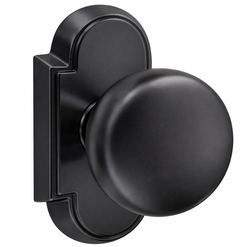 ##Antique Hardware## Magnifique® Arched Door Set with Brass Round Knobs (Several Finishes Available)