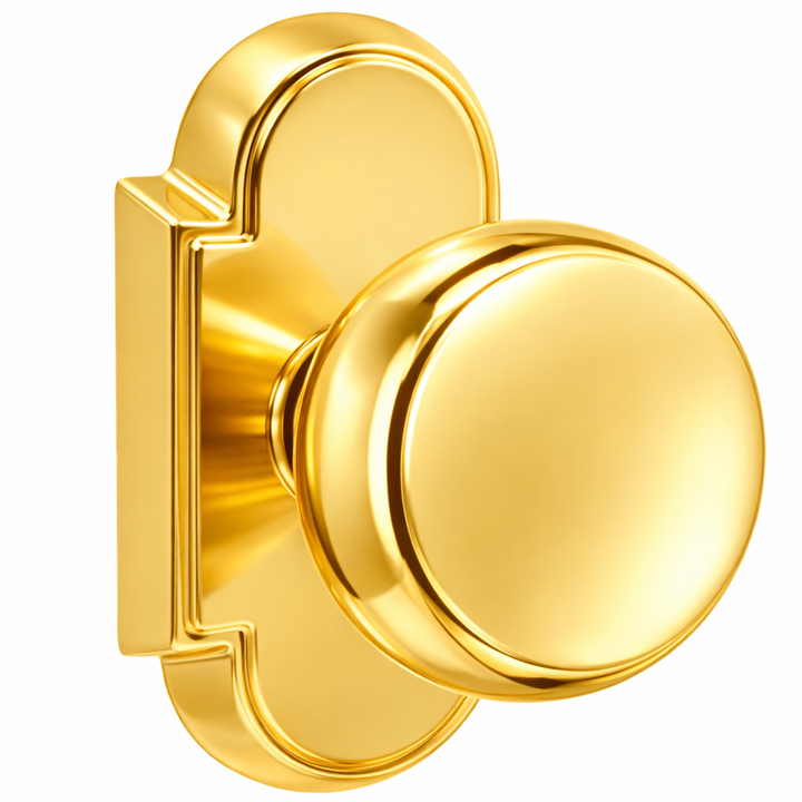 ##Antique Hardware## Magnifique® Arched Door Set with Brass Round Knobs (Several Finishes Available)