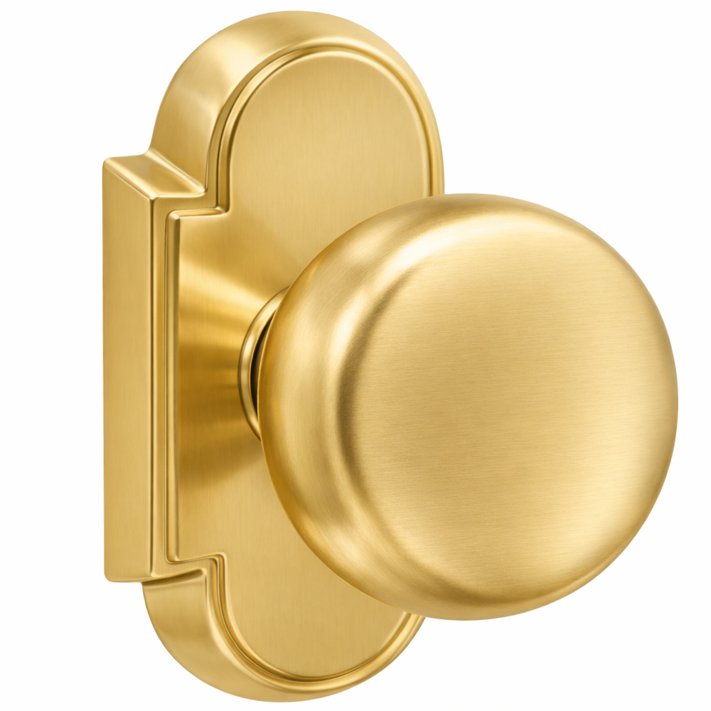 ##Antique Hardware## Magnifique® Arched Door Set with Brass Round Knobs (Several Finishes Available)
