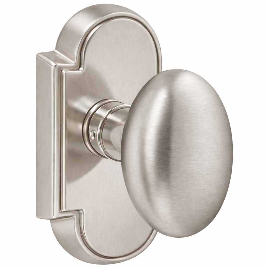 ##Antique Hardware## Magnifique® Arched Door Set with Brass Egg Knobs (Several Finishes Available)