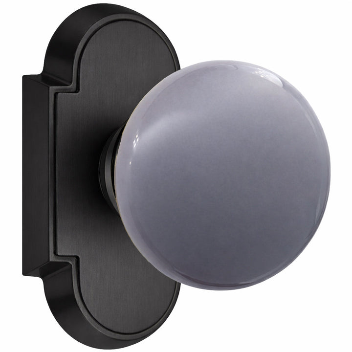 Magnifique® Arched Door Set with Gray Porcelain Knobs (Several Finishes Available)