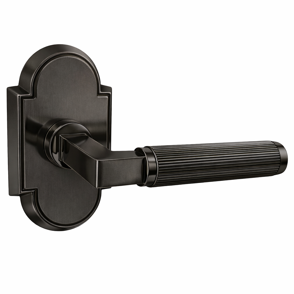 ##Antique Hardware## Magnifique® Arched Door Set with Modern Reed Lever (Several Finishes Available)