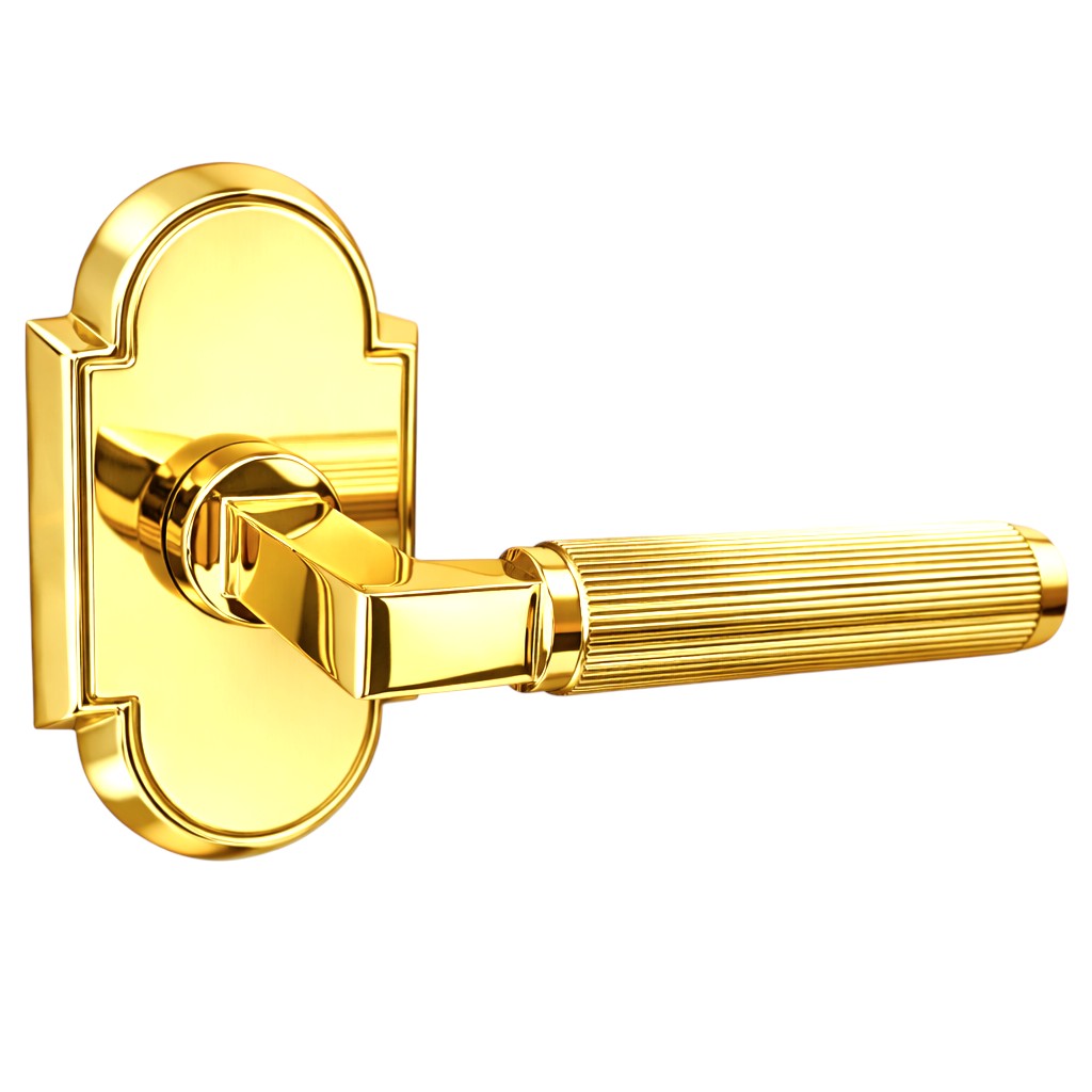 ##Antique Hardware## Magnifique® Arched Door Set with Modern Reed Lever (Several Finishes Available)