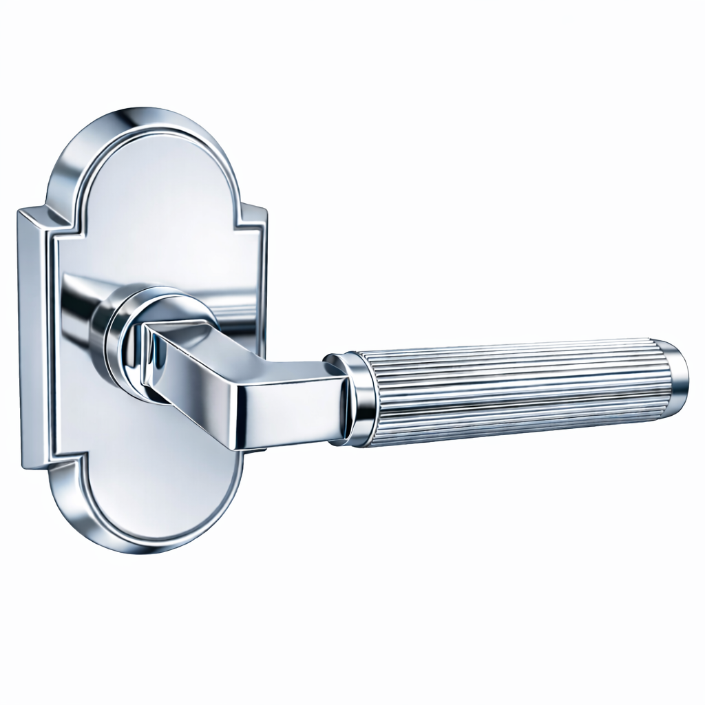##Antique Hardware## Magnifique® Arched Door Set with Modern Reed Lever (Several Finishes Available)
