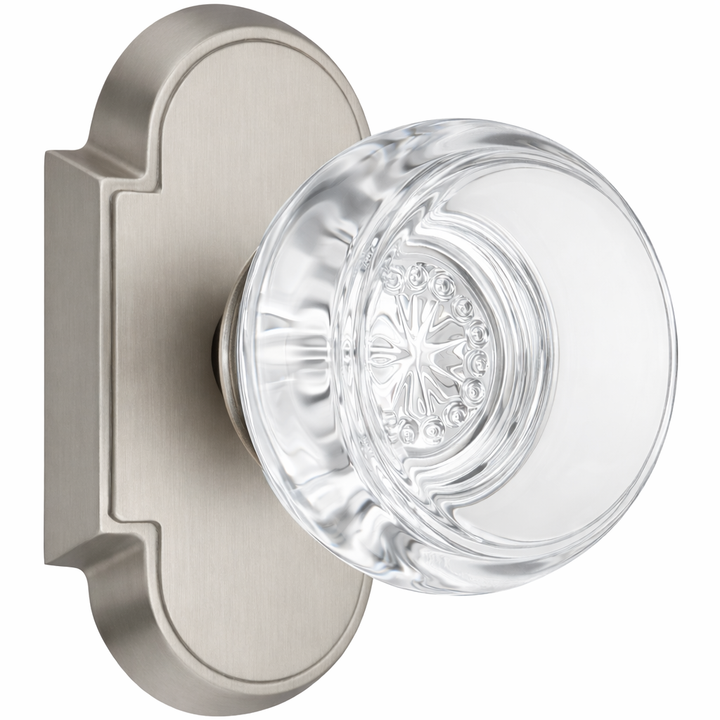 Magnifique® Arched Door Set with Round Crystal Knobs (Several Finishes Available)