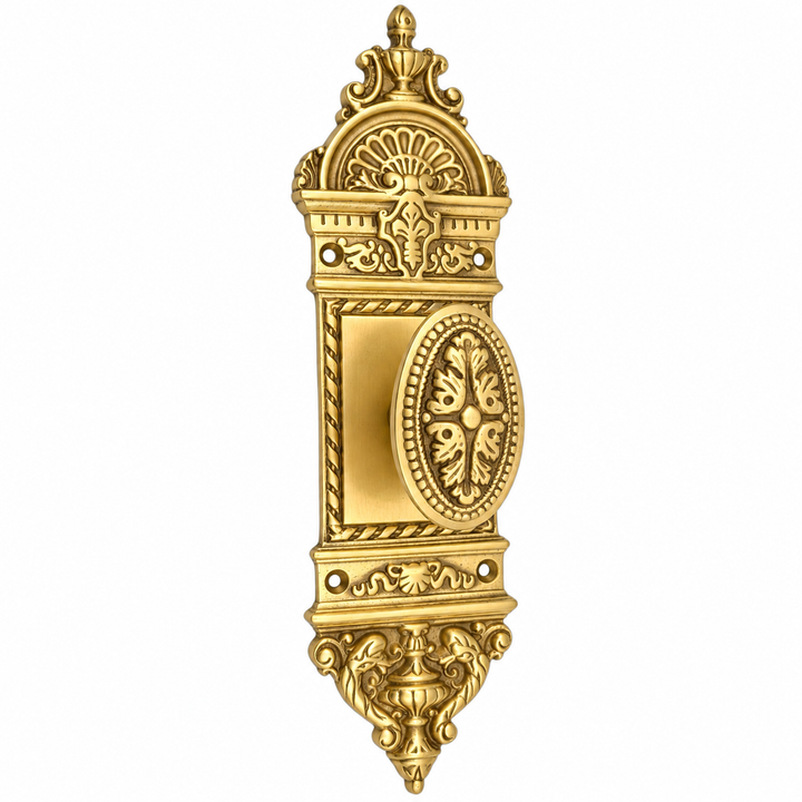 European Door Set With Beaded Style Avalon Oval Knob (Several Finishes Available)