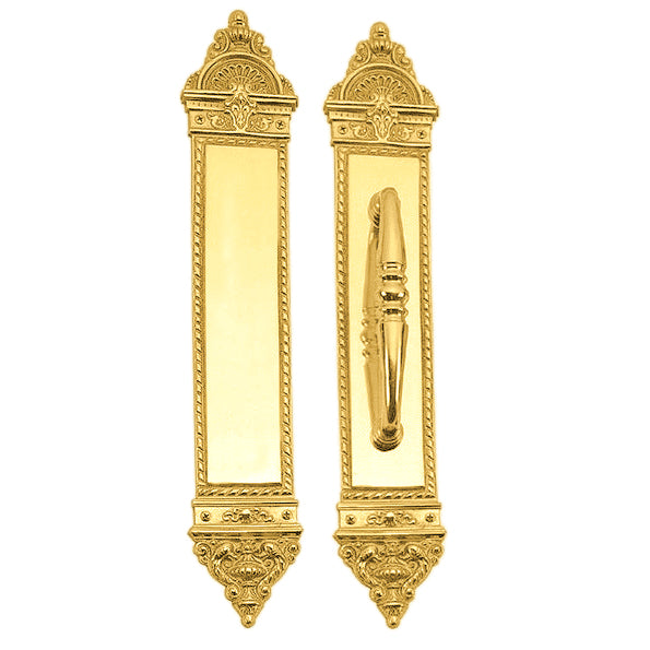 16 1/4 Inch European Style Door Pull & Push Plate Set