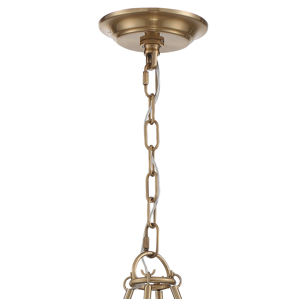 ##Antique Hardware## Bailey 8 Light Aged Brass Chandelier