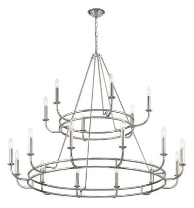 ##Antique Hardware## Bailey 18 Light Polished Nickel Chandelier