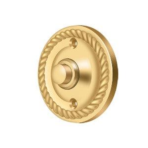 ##Antique Hardware## 2 1/3 Inch Diameter Solid Brass Doorbell Button