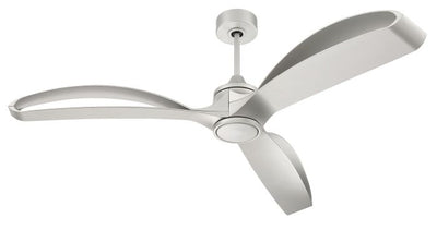 60"  Bandeaux Fan Painted Nickel, Painted Nickel Finish Blades, light kit Included (Optional)