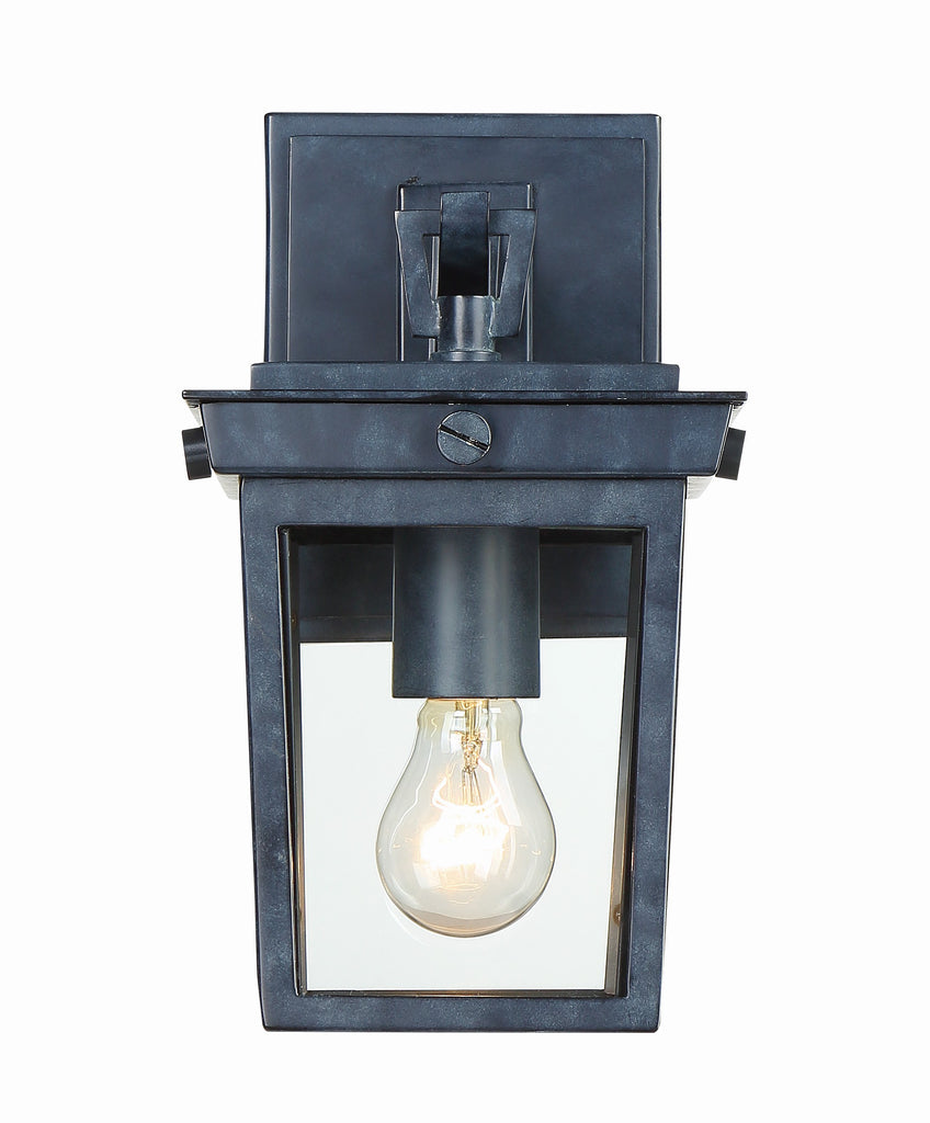 ##Antique Hardware## Belmont 1 Light Graphite Outdoor Sconce