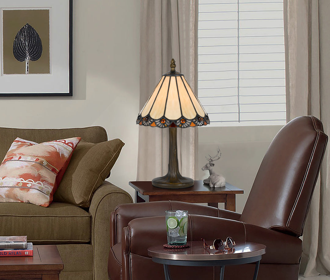 ##Antique Hardware## 40W TIFFANY AC LP W/ZINC CAST BASE