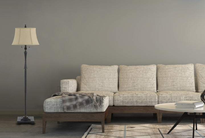 ##Antique Hardware## 60W X 2 MADISON CLUB FLOOR LAMP