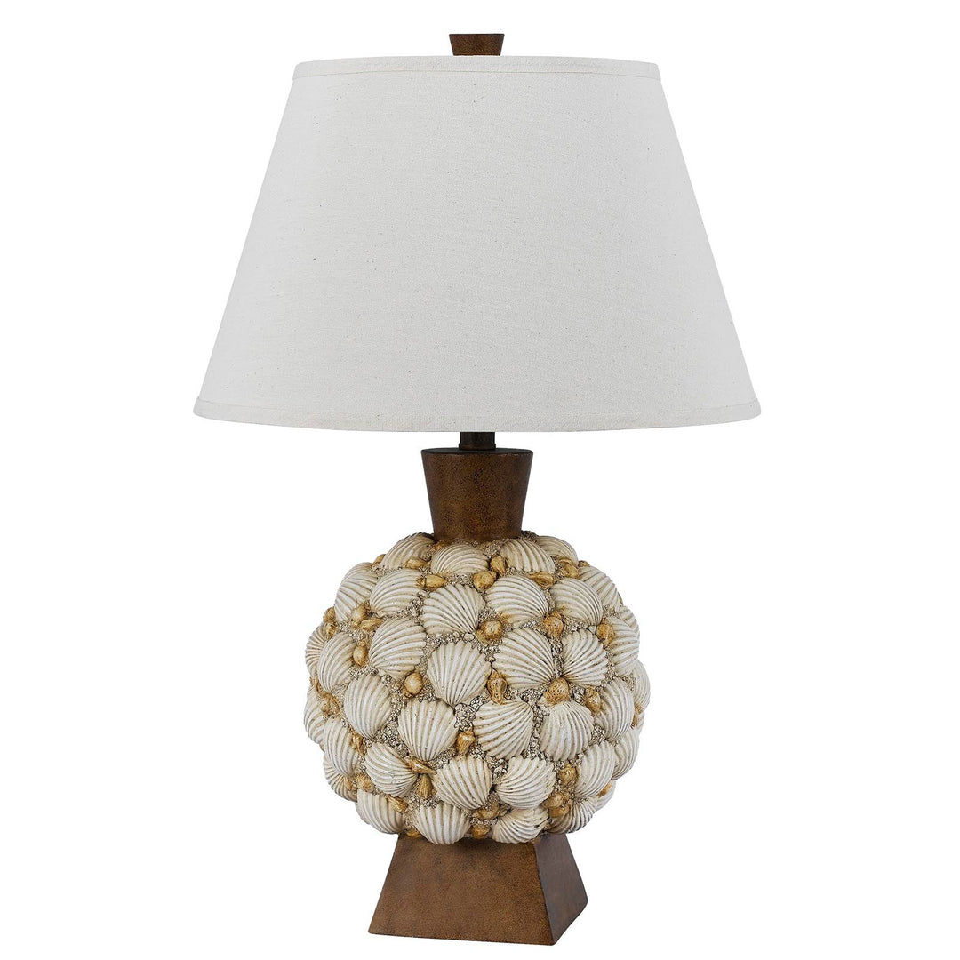 ##Antique Hardware## 150W SEASHELL RESIN TABLE LAMP