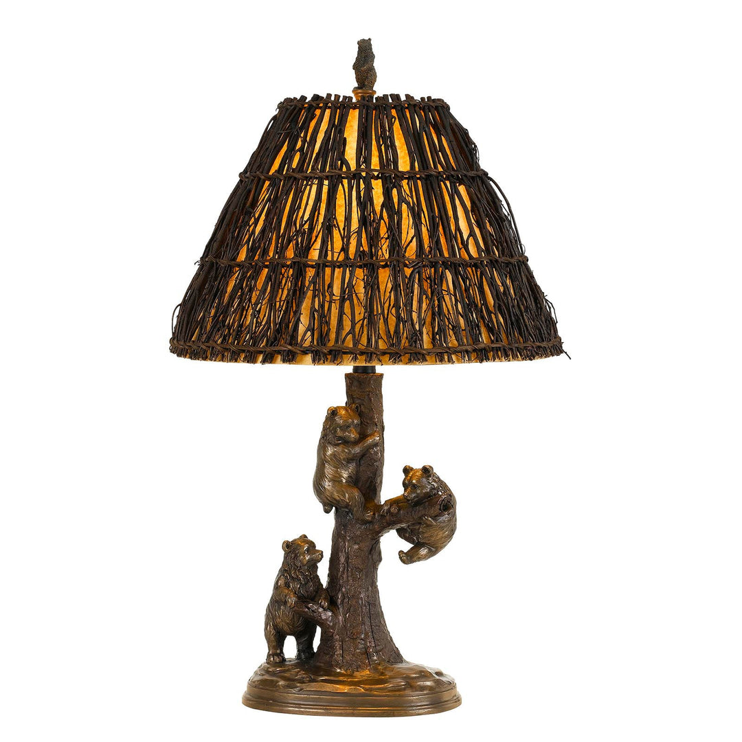 ##Antique Hardware## 150W BEAR RESIN TABLE LAMP