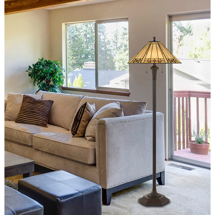 ##Antique Hardware## 100W X 2 TIFFANY FLOOR LAMP