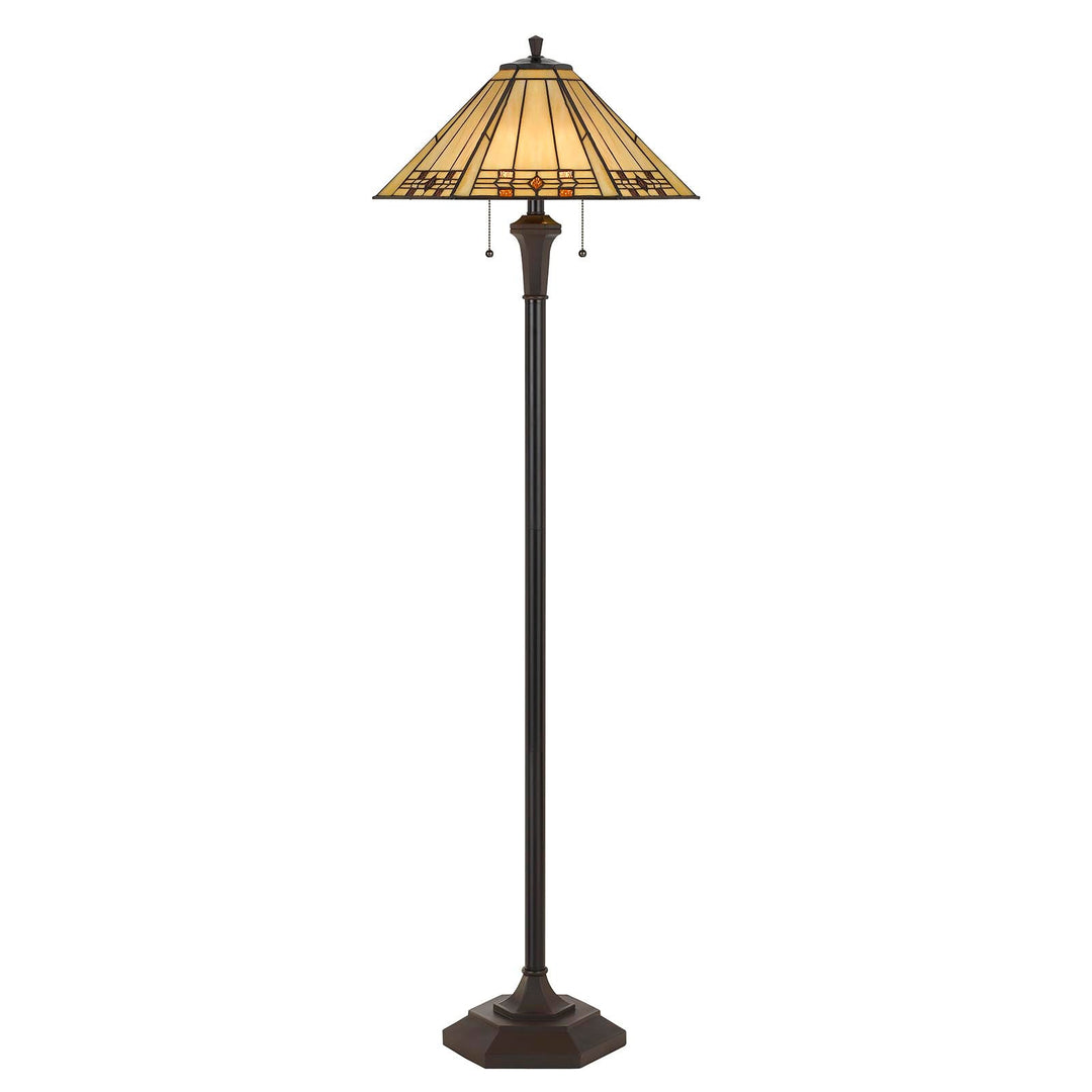 ##Antique Hardware## 100W X 2 TIFFANY FLOOR LAMP