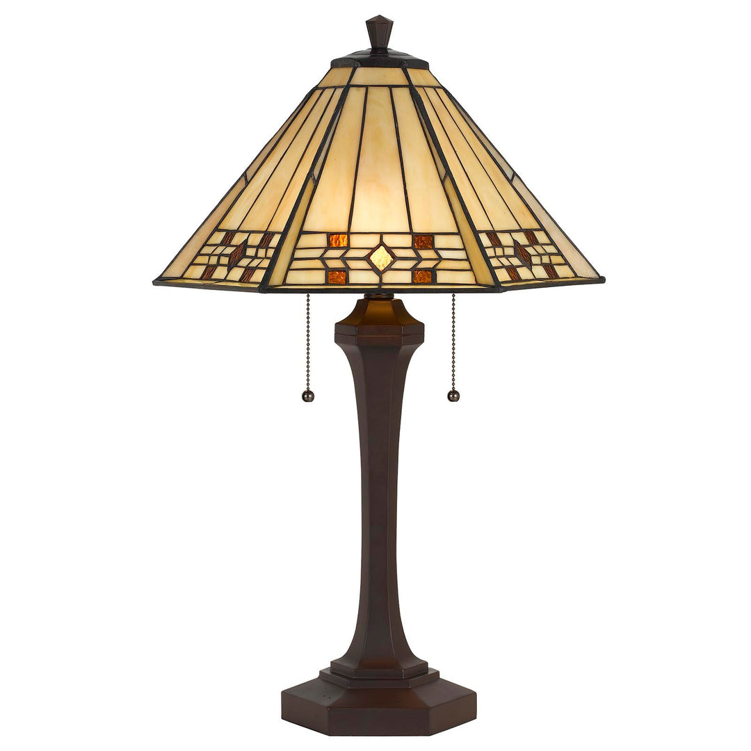 ##Antique Hardware## 60W X 2 TIFFANY TABLE LAMP