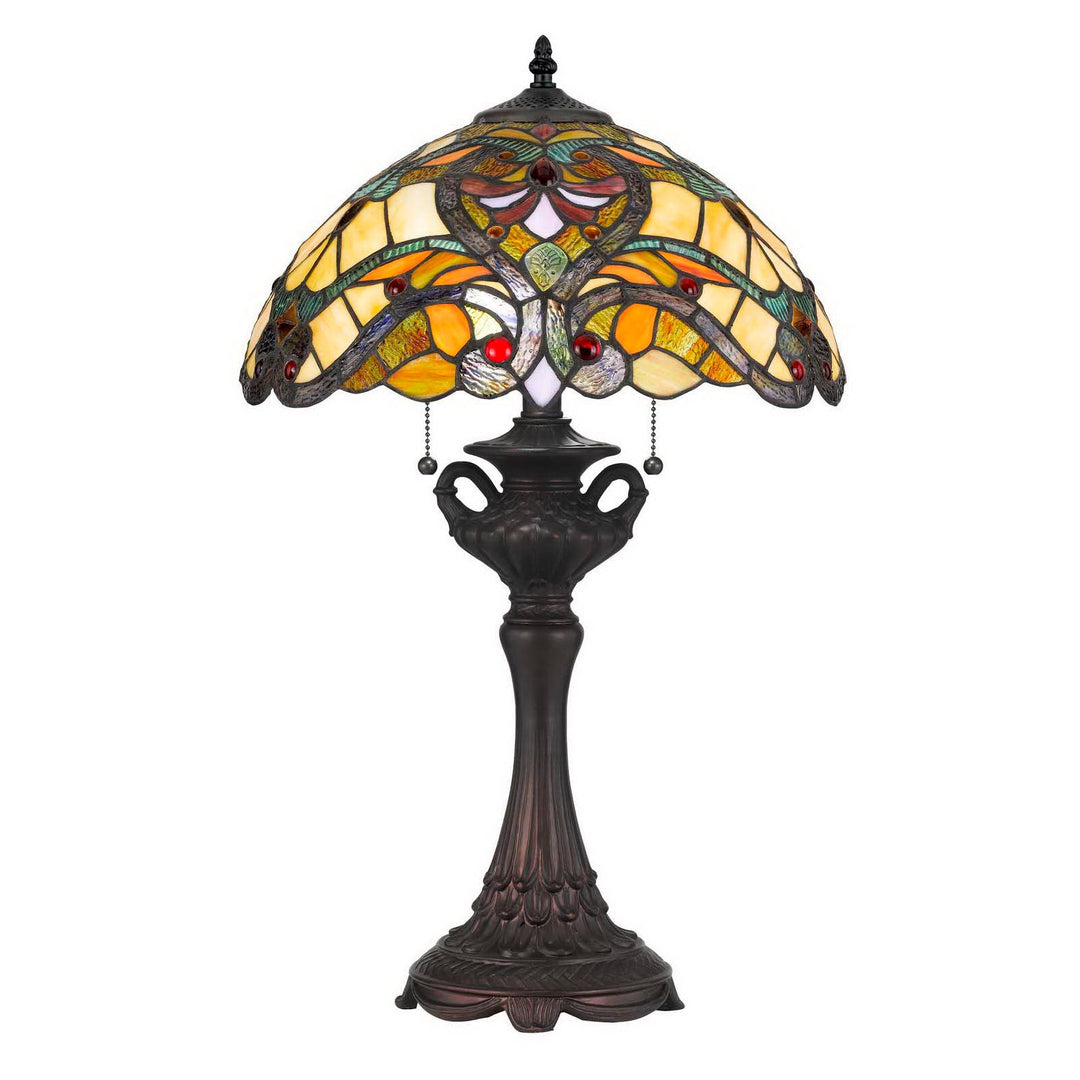 ##Antique Hardware## 60W X 2 TIFFANY TABLE LAMP