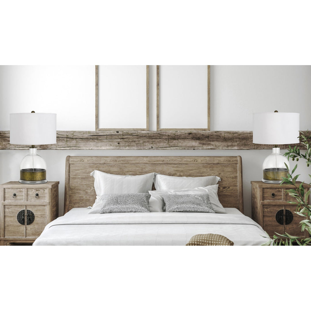 ##Antique Hardware## 150W 3 WAY RAPALLO GLASS/METAL TABLE LAMP