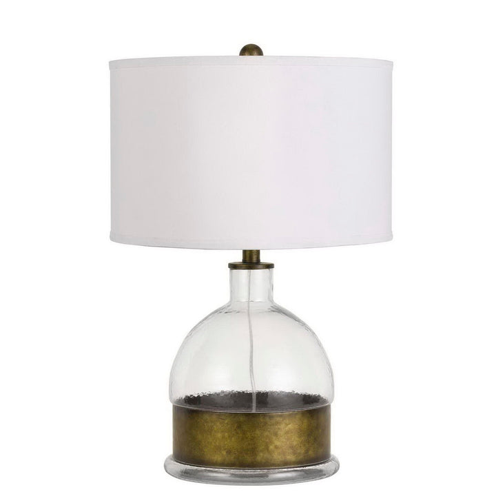 ##Antique Hardware## 150W 3 WAY RAPALLO GLASS/METAL TABLE LAMP