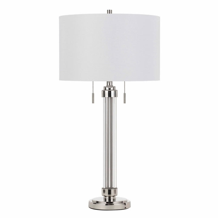 ##Antique Hardware## 60W X 2 MONTILLA METAL/ACRYLIC TABLE LAMP WITH FABRIC SHADE