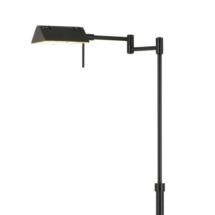 ##Antique Hardware## CLEMSON METAL LED 10W, 780 LUMEN, 3K PHARMACY SWING ARM ADJUSTABLE FLOOR LAMP WITH DIMMER SWITCH