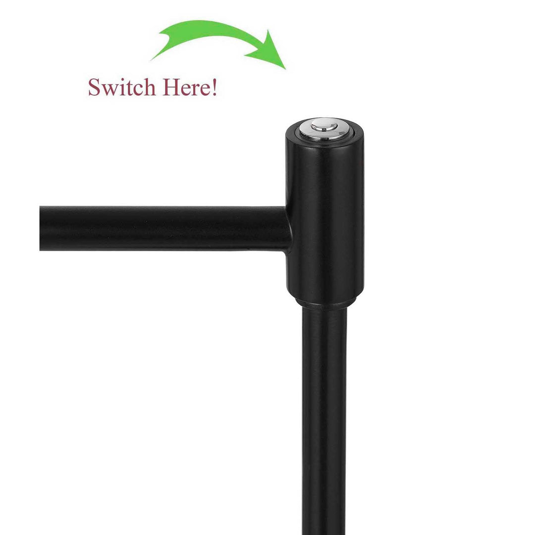 ##Antique Hardware## CLEMSON METAL LED 10W, 780 LUMEN, 3K PHARMACY SWING ARM ADJUSTABLE FLOOR LAMP WITH DIMMER SWITCH