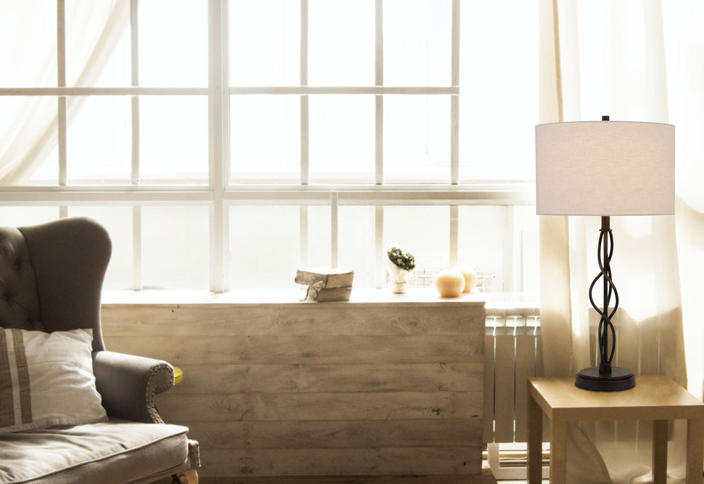 ##Antique Hardware## ANTONY 150W 3 WAY METAL TABLE LAMP