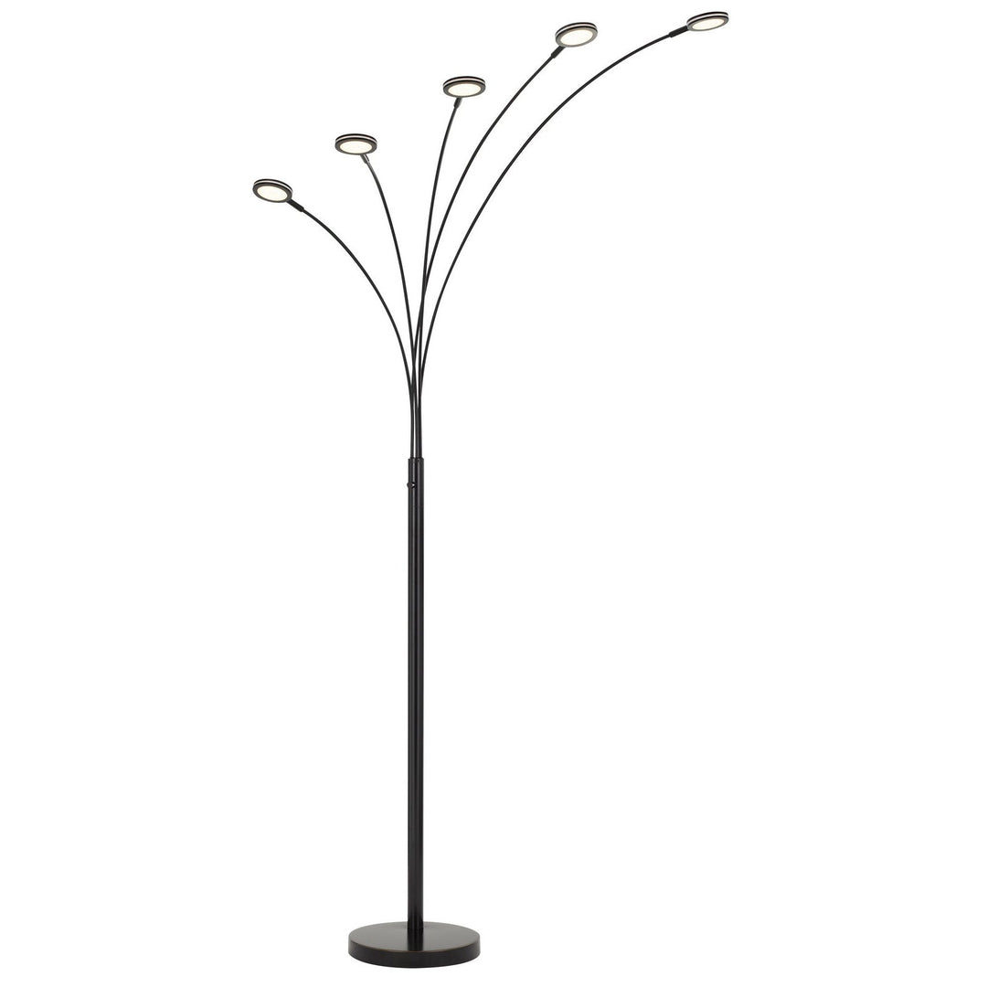 ##Antique Hardware## CREMONA INTEGRATED LED METAL ARC FLOOR LAMP