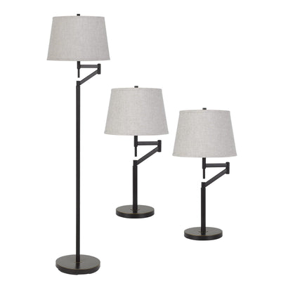 ##Antique Hardware## 3 PCS PACKAGE, 2 X SWING ARM TABLE LAMP AND 1X SWING ARM FLOOR LAMP ALL IN ONE BOX