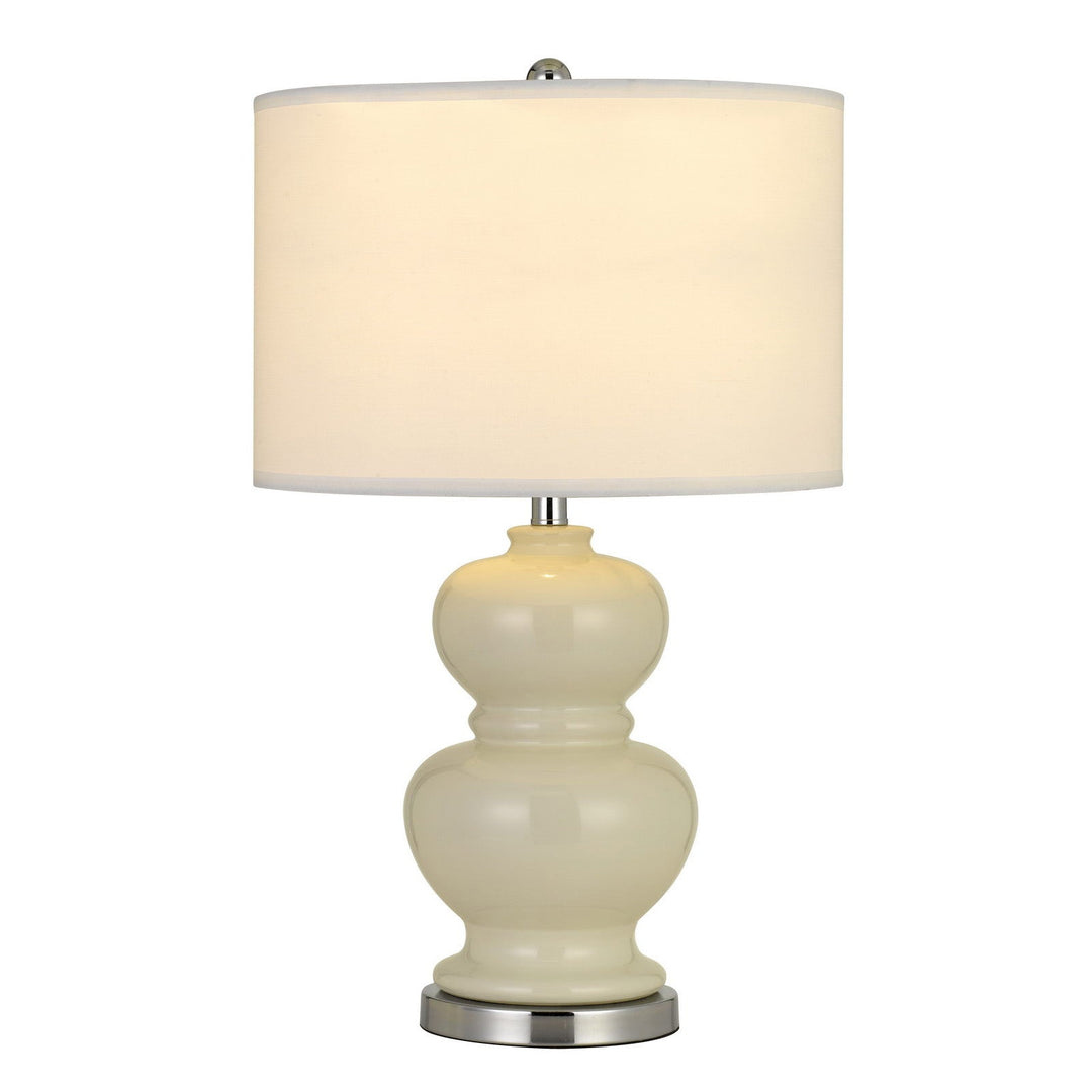 Antique Hardware BERGAMO CERAMIC TABLE LAMP WITH HARDBACK WHITE FABRIC SHADE (SOLD AND PRICED AS PAIRS) Table Lamp