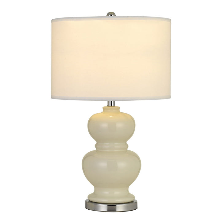 Antique Hardware BERGAMO CERAMIC TABLE LAMP WITH HARDBACK WHITE FABRIC SHADE (SOLD AND PRICED AS PAIRS) Table Lamp