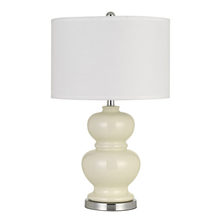 Antique Hardware BERGAMO CERAMIC TABLE LAMP WITH HARDBACK WHITE FABRIC SHADE (SOLD AND PRICED AS PAIRS) Table Lamp