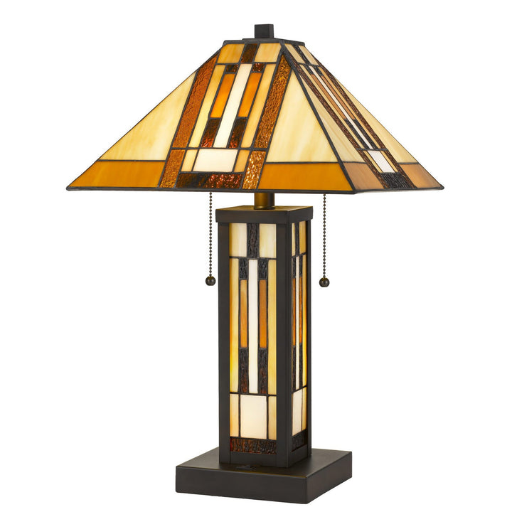 ##Antique Hardware## TIFFANY TABLE LAMP W/7W NIGHT LIGHT