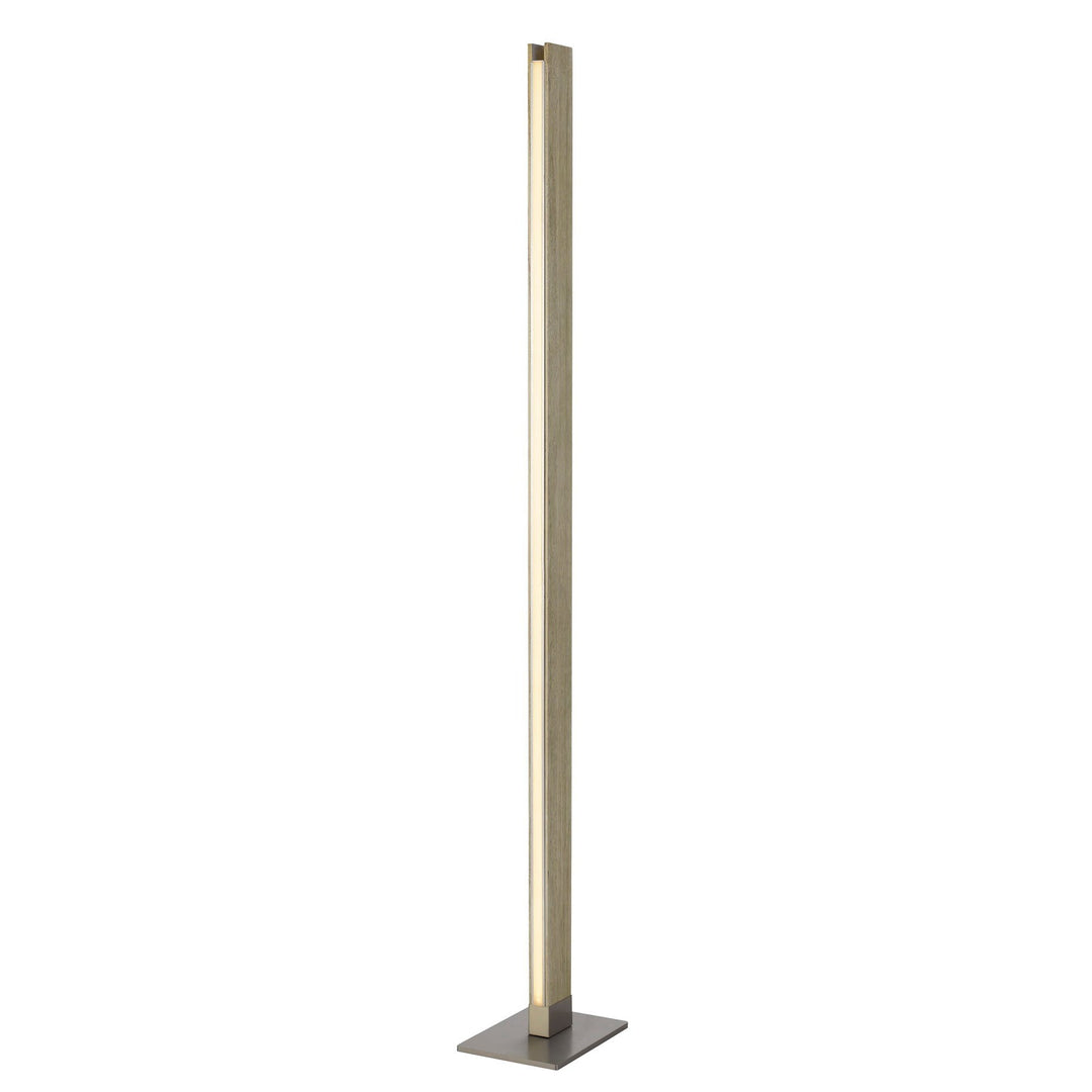 ##Antique Hardware## COLMAR INTEGRATED LED RUBBER WOOD FLOOR LAMP WITH DIMMER CONTROL. 24W, 2100 LUMEN, 3000K.